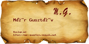 Már Gusztáv névjegykártya