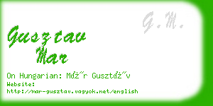 gusztav mar business card